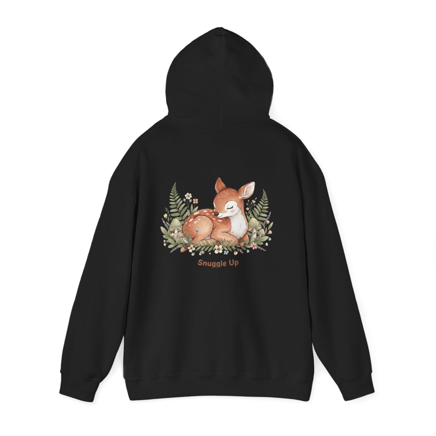 Cozy Fox Illustration Hoodie | cute animal illustration, winter forest art