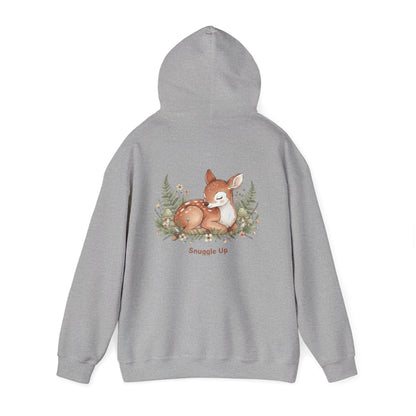 Cozy Fox Illustration Hoodie | cute animal illustration, winter forest art