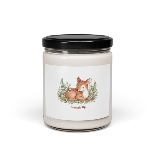 Cozy Winter Fox Illustration Candle, cute animal illustration | cozy critter art